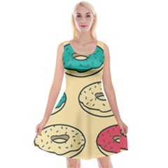 Donuts Reversible Velvet Sleeveless Dress by Sobalvarro