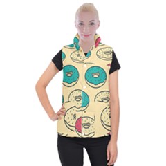 Donuts Women s Button Up Vest by Sobalvarro