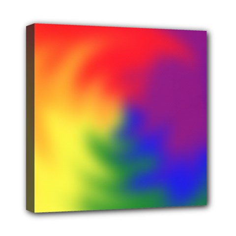 Rainbow Colors Lgbt Pride Abstract Art Mini Canvas 8  X 8  (stretched) by yoursparklingshop