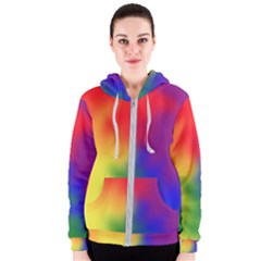 Rainbow Colors Lgbt Pride Abstract Art Women s Zipper Hoodie