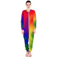 Rainbow Colors Lgbt Pride Abstract Art Onepiece Jumpsuit (ladies) 