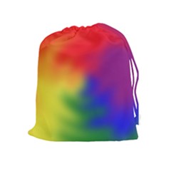 Rainbow Colors Lgbt Pride Abstract Art Drawstring Pouch (xl) by yoursparklingshop