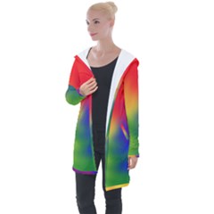 Rainbow Colors Lgbt Pride Abstract Art Longline Hooded Cardigan by yoursparklingshop