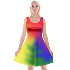 Rainbow Colors Lgbt Pride Abstract Art Reversible Velvet Sleeveless Dress by yoursparklingshop