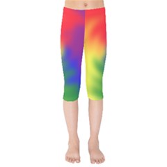 Rainbow Colors Lgbt Pride Abstract Art Kids  Capri Leggings  by yoursparklingshop