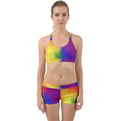 Rainbow Colors Lgbt Pride Abstract Art Back Web Gym Set by yoursparklingshop