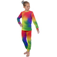 Rainbow Colors Lgbt Pride Abstract Art Kids  Long Sleeve Set 