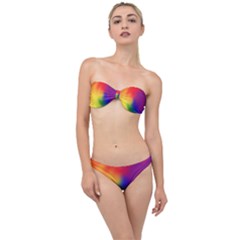 Rainbow Colors Lgbt Pride Abstract Art Classic Bandeau Bikini Set by yoursparklingshop