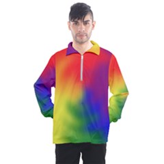 Rainbow Colors Lgbt Pride Abstract Art Men s Half Zip Pullover by yoursparklingshop