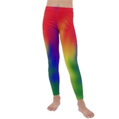 Rainbow Colors Lgbt Pride Abstract Art Kids  Lightweight Velour Leggings by yoursparklingshop