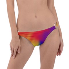 Rainbow Colors Lgbt Pride Abstract Art Ring Detail Bikini Bottom by yoursparklingshop