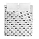 kitten head paw footprint seamless pattern 1 Duvet Cover Double Side (Full/ Double Size) View1