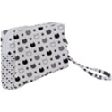 kitten head paw footprint seamless pattern 1 Wristlet Pouch Bag (Small) View2