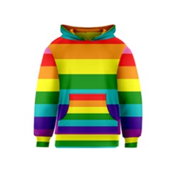 Original 8 Stripes Lgbt Pride Rainbow Flag Kids  Pullover Hoodie