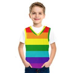 Original 8 Stripes Lgbt Pride Rainbow Flag Kids  Sportswear by yoursparklingshop