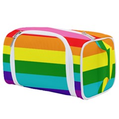 Original 8 Stripes Lgbt Pride Rainbow Flag Toiletries Pouch by yoursparklingshop