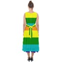 Original 8 Stripes LGBT Pride Rainbow Flag Midi Tie-Back Chiffon Dress View2