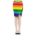 Original 8 Stripes LGBT Pride Rainbow Flag Midi Wrap Pencil Skirt View1