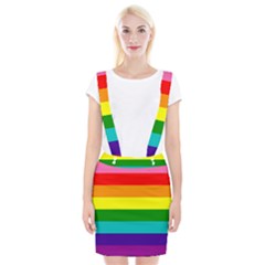 Original 8 Stripes Lgbt Pride Rainbow Flag Braces Suspender Skirt by yoursparklingshop