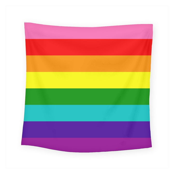 Original 8 Stripes LGBT Pride Rainbow Flag Square Tapestry (Small)