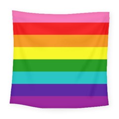 Original 8 Stripes Lgbt Pride Rainbow Flag Square Tapestry (large)