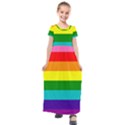 Original 8 Stripes LGBT Pride Rainbow Flag Kids  Short Sleeve Maxi Dress View1