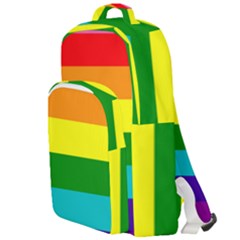 Original 8 Stripes Lgbt Pride Rainbow Flag Double Compartment Backpack by yoursparklingshop