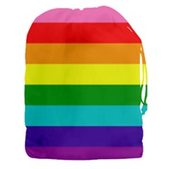 Original 8 Stripes Lgbt Pride Rainbow Flag Drawstring Pouch (3xl) by yoursparklingshop