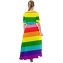 Original 8 Stripes LGBT Pride Rainbow Flag Waist Tie Boho Maxi Dress View2