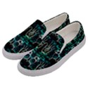 Blue And Green Chpa Men s Canvas Slip Ons View2