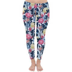 Beautiful Floral Pattern Classic Winter Leggings