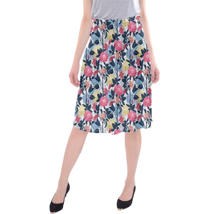 Beautiful floral pattern Midi Beach Skirt