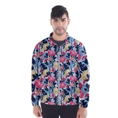 Beautiful Floral Pattern Men s Windbreaker