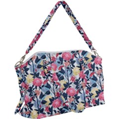 Beautiful Floral Pattern Canvas Crossbody Bag by TastefulDesigns