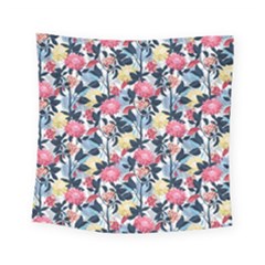 Beautiful Floral Pattern Square Tapestry (small)