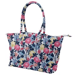 Beautiful Floral Pattern Canvas Shoulder Bag by TastefulDesigns