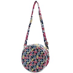 Beautiful Floral Pattern Crossbody Circle Bag by TastefulDesigns