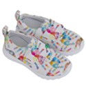 Colorful palms, hand print pattern, rainbow colors palette Kids  Velcro No Lace Shoes View3