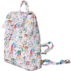 Colorful Palms, Hand Print Pattern, Rainbow Colors Palette Buckle Everyday Backpack