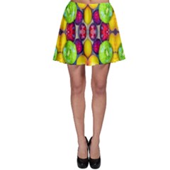 Fruits And Vegetables Pattern Skater Skirt