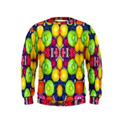 Fruits And Vegetables Pattern Kids  Sweatshirt