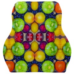 Fruits And Vegetables Pattern Car Seat Velour Cushion  by dflcprintsclothing