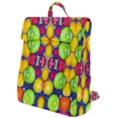 Fruits And Vegetables Pattern Flap Top Backpack by dflcprintsclothing