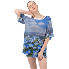 Floral Nature Oversized Chiffon Top