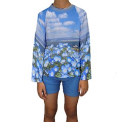 Floral Nature Kids  Long Sleeve Swimwear by Sparkle