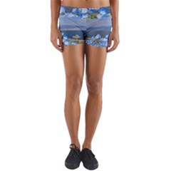 Floral Nature Yoga Shorts by Sparkle