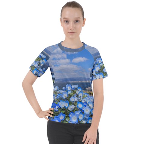 Floral Nature Women s Sport Raglan Tee by Sparkle