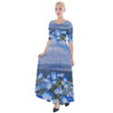 Floral Nature Half Sleeves Maxi Dress View1