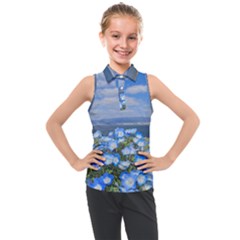 Floral Nature Kids  Sleeveless Polo Tee