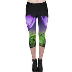 Floral Nature Capri Leggings  by Sparkle